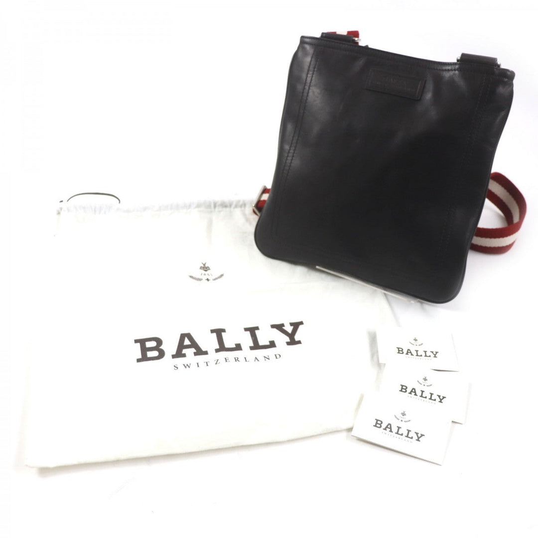 BALLY Messenger bag leather Dark brown TAISTEN mens Used Authentic
