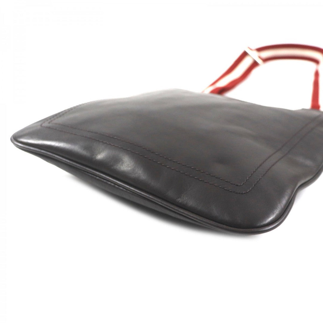 BALLY Messenger bag leather Dark brown TAISTEN mens Used Authentic