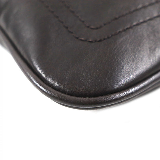 BALLY Messenger bag leather Dark brown TAISTEN mens Used Authentic
