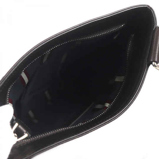 BALLY Messenger bag leather Dark brown TAISTEN mens Used Authentic