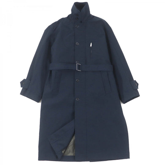 MAISON KITSUNE coat DU02206WQ0005 Outer material: 66% cotton, Outer material: 20% polyurethane, Outer material: 14% nylon, Lining: 100% nylon, Part: 45% acrylic Navy mens S Used Authentic