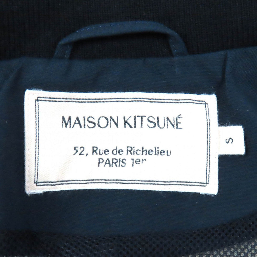 MAISON KITSUNE coat DU02206WQ0005 Outer material: 66% cotton, Outer material: 20% polyurethane, Outer material: 14% nylon, Lining: 100% nylon, Part: 45% acrylic Navy mens S Used Authentic
