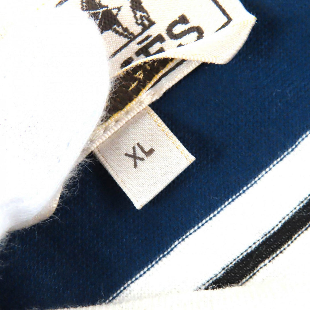HERMES Short sleeve T-shirt Main: 70% linen, Main: 30% cotton, Part: 100% linen OCEAN mens XL Used Authentic