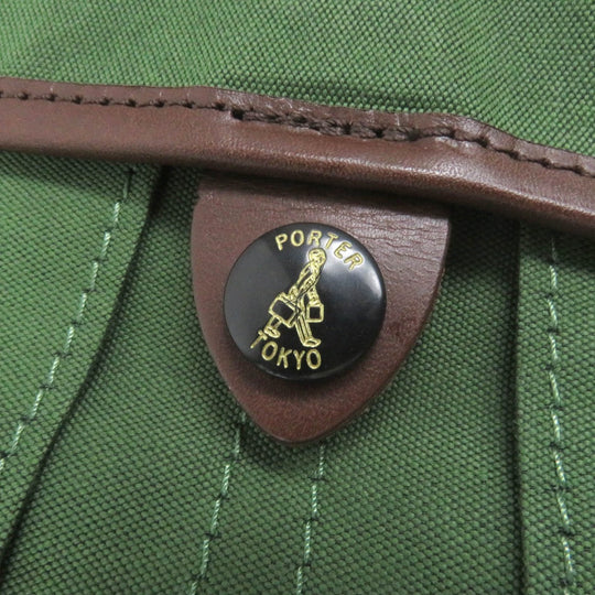 PORTER Shoulder Bag 571-09744 Main: Canvas, Part: Leather green COPPI mens Used Authentic