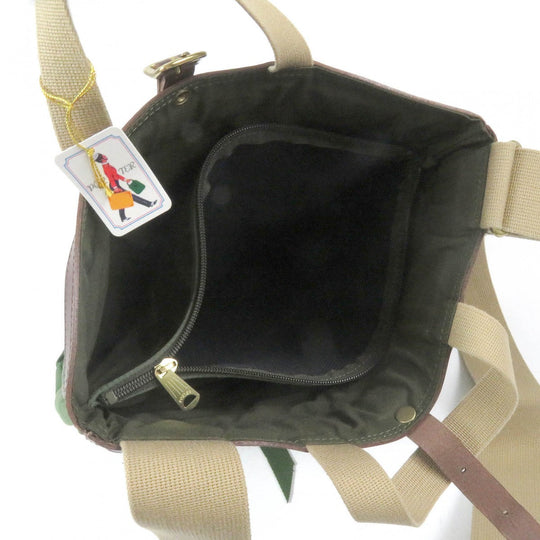 PORTER Shoulder Bag 571-09744 Main: Canvas, Part: Leather green COPPI mens Used Authentic