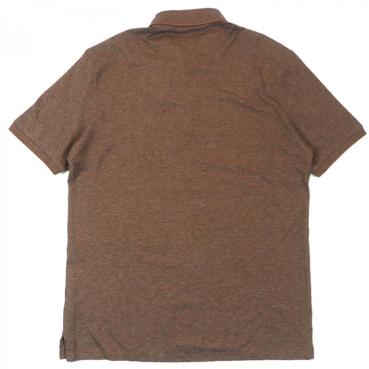 Ermenegildo Zegna Short sleeve polo shirt UR586 Main: 100% cotton Brown mens 52 Used Authentic