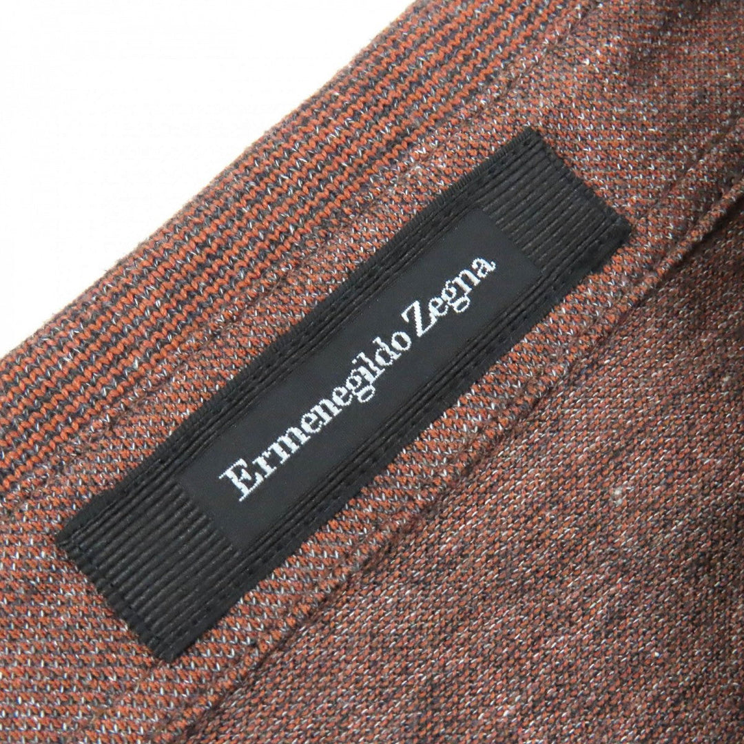 Ermenegildo Zegna Short sleeve polo shirt UR586 Main: 100% cotton Brown mens 52 Used Authentic