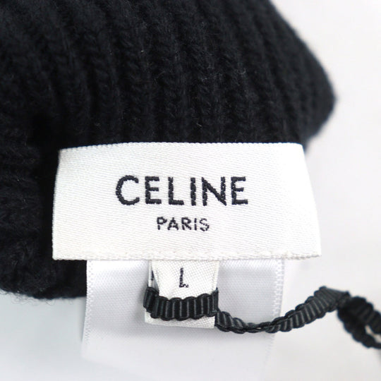 CELINE gloves 2AC55588S Main: 100% wool Black White mens L Used Authentic