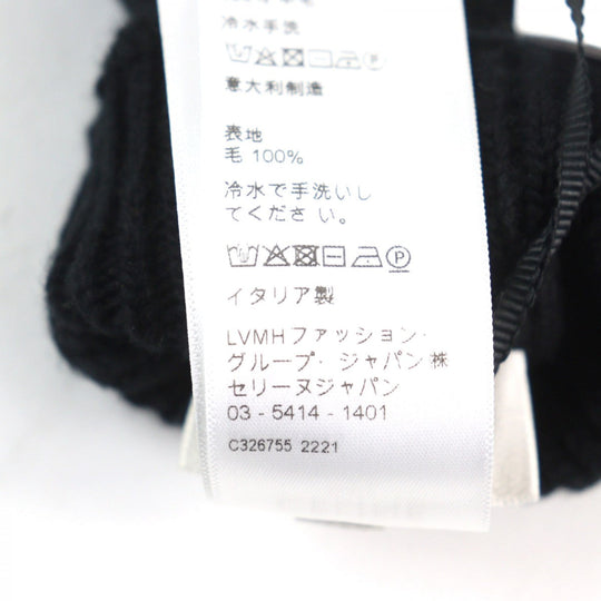 CELINE gloves 2AC55588S Main: 100% wool Black White mens L Used Authentic