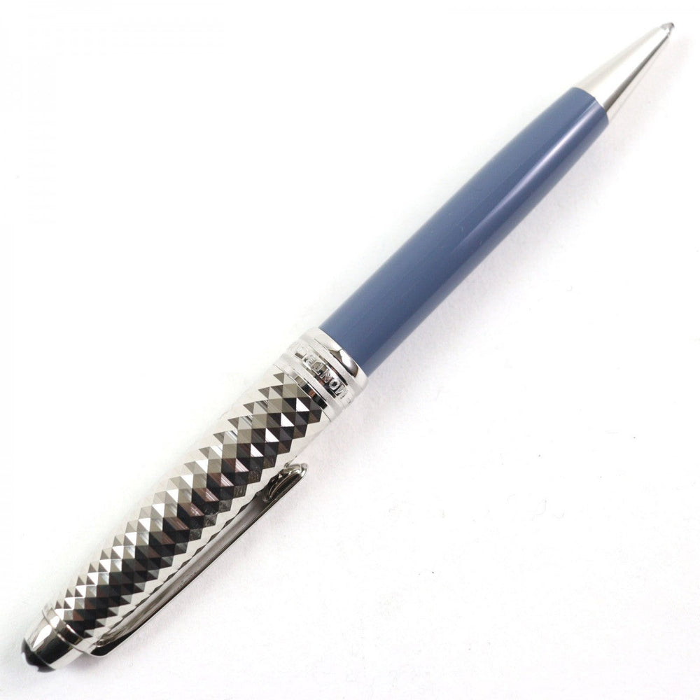 MONTBLANC Ballpoint pen Main: Precious resin Silver blue Meisterstck Glacier Due mens Used Authentic