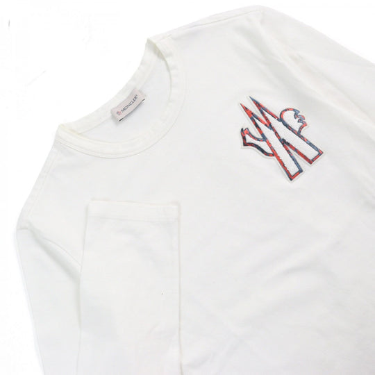 MONCLER Long-sleeved T-shirt F10918D70120 8390T cotton Off-white type MAGLIA T-SHIRT M/LUNGA S