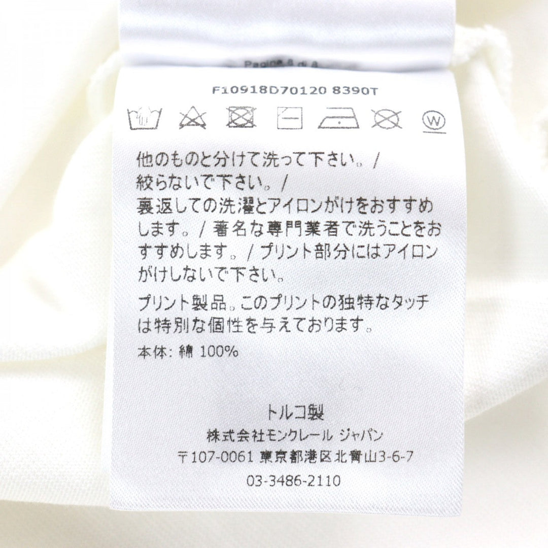MONCLER Long-sleeved T-shirt F10918D70120 8390T cotton Off-white type MAGLIA T-SHIRT M/LUNGA S