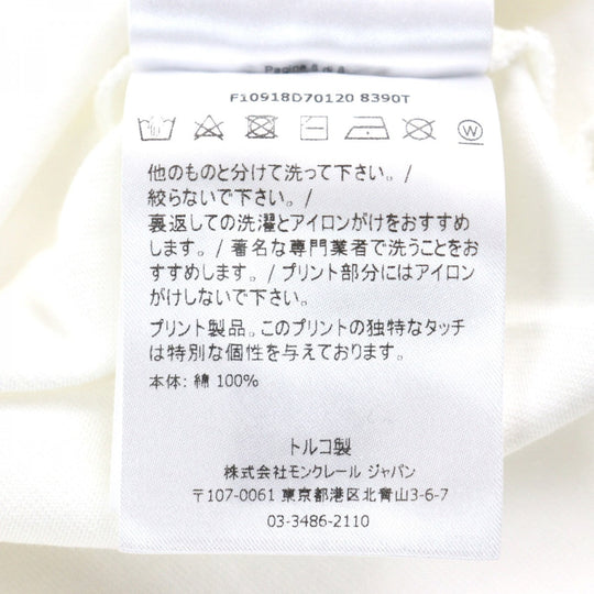 MONCLER Long-sleeved T-shirt F10918D70120 8390T cotton Off-white type MAGLIA T-SHIRT M/LUNGA S