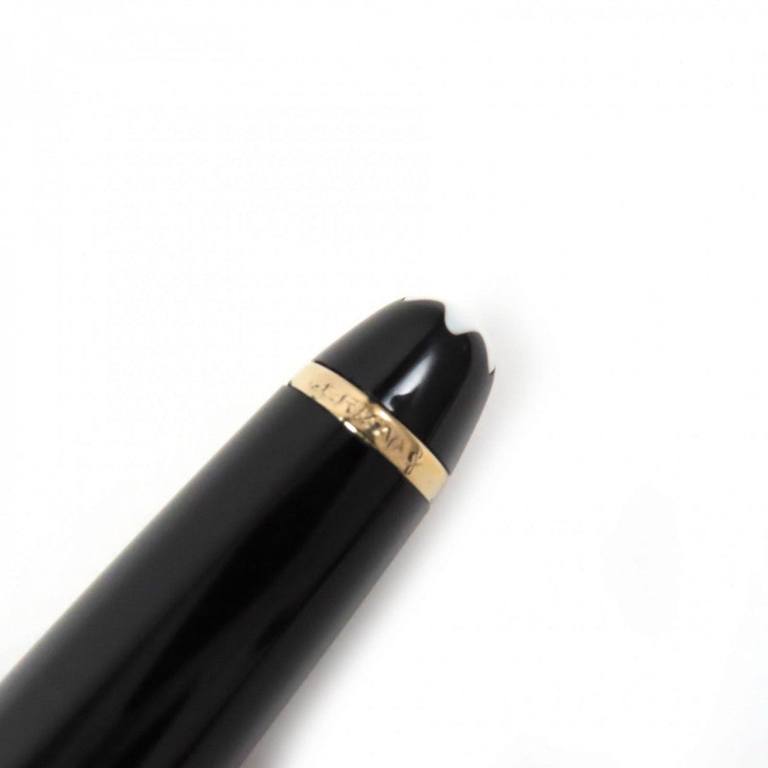 MONTBLANC Ballpoint pen Resin, Gold Plated Black gold Meisterstck Classic mens Used Authentic