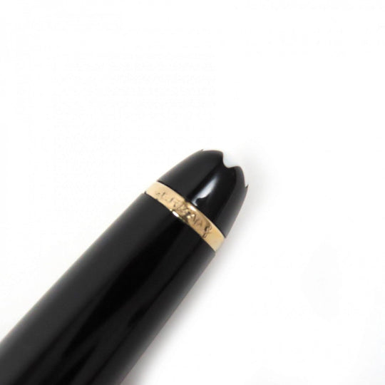 MONTBLANC Ballpoint pen Resin, Gold Plated Black gold Meisterstck Classic mens Used Authentic