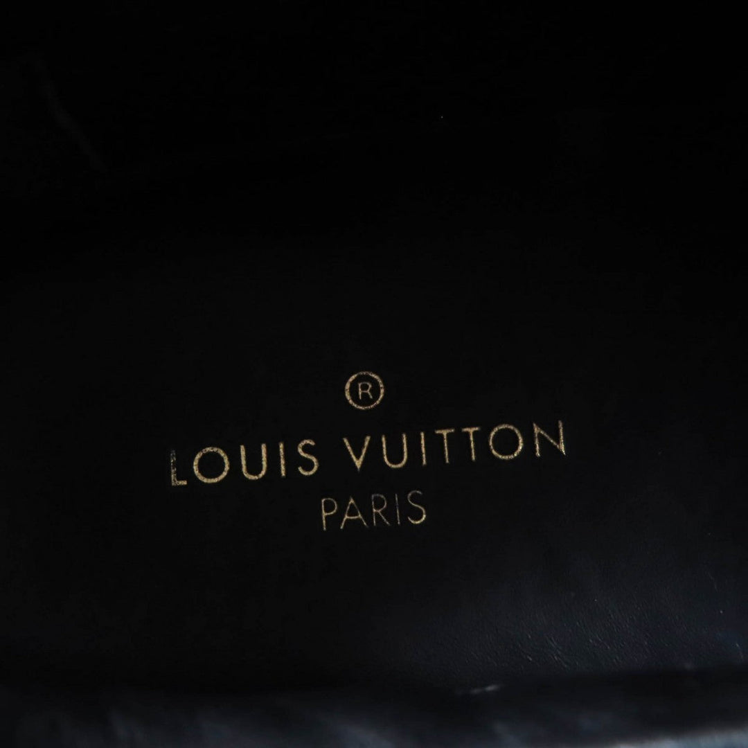 LOUIS VUITTON sneakers Monogram canvas, mesh black Fastlane line mens 6 Used Authentic