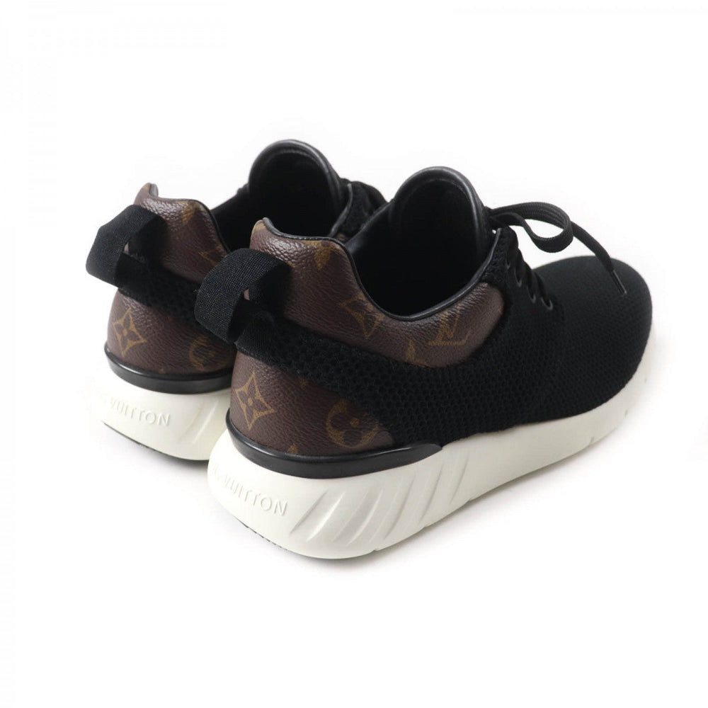 LOUIS VUITTON sneakers Monogram canvas, mesh black Fastlane line mens 6 Used Authentic
