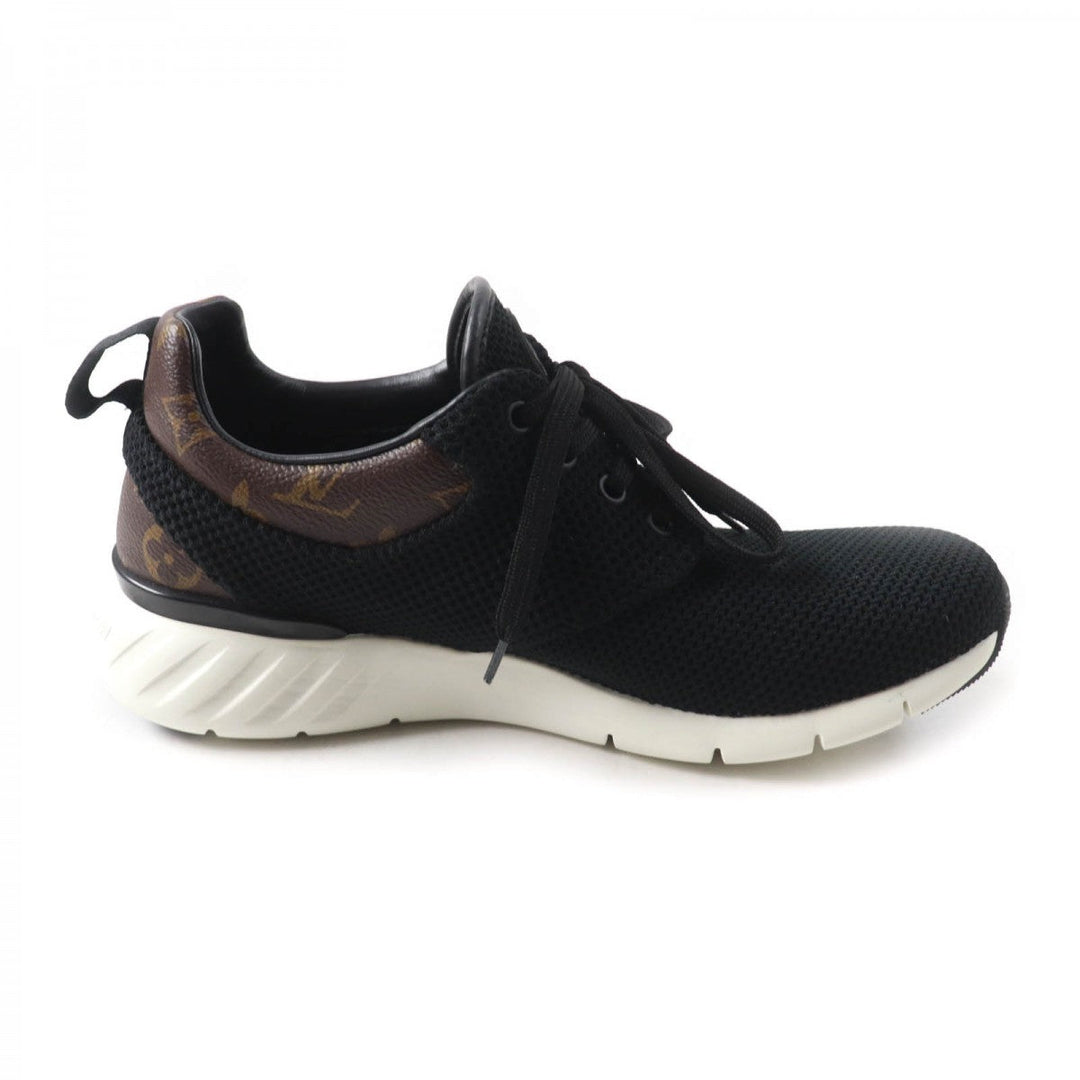 LOUIS VUITTON sneakers Monogram canvas, mesh black Fastlane line mens 6 Used Authentic