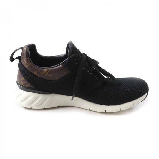 LOUIS VUITTON sneakers Monogram canvas, mesh black Fastlane line mens 6 Used Authentic