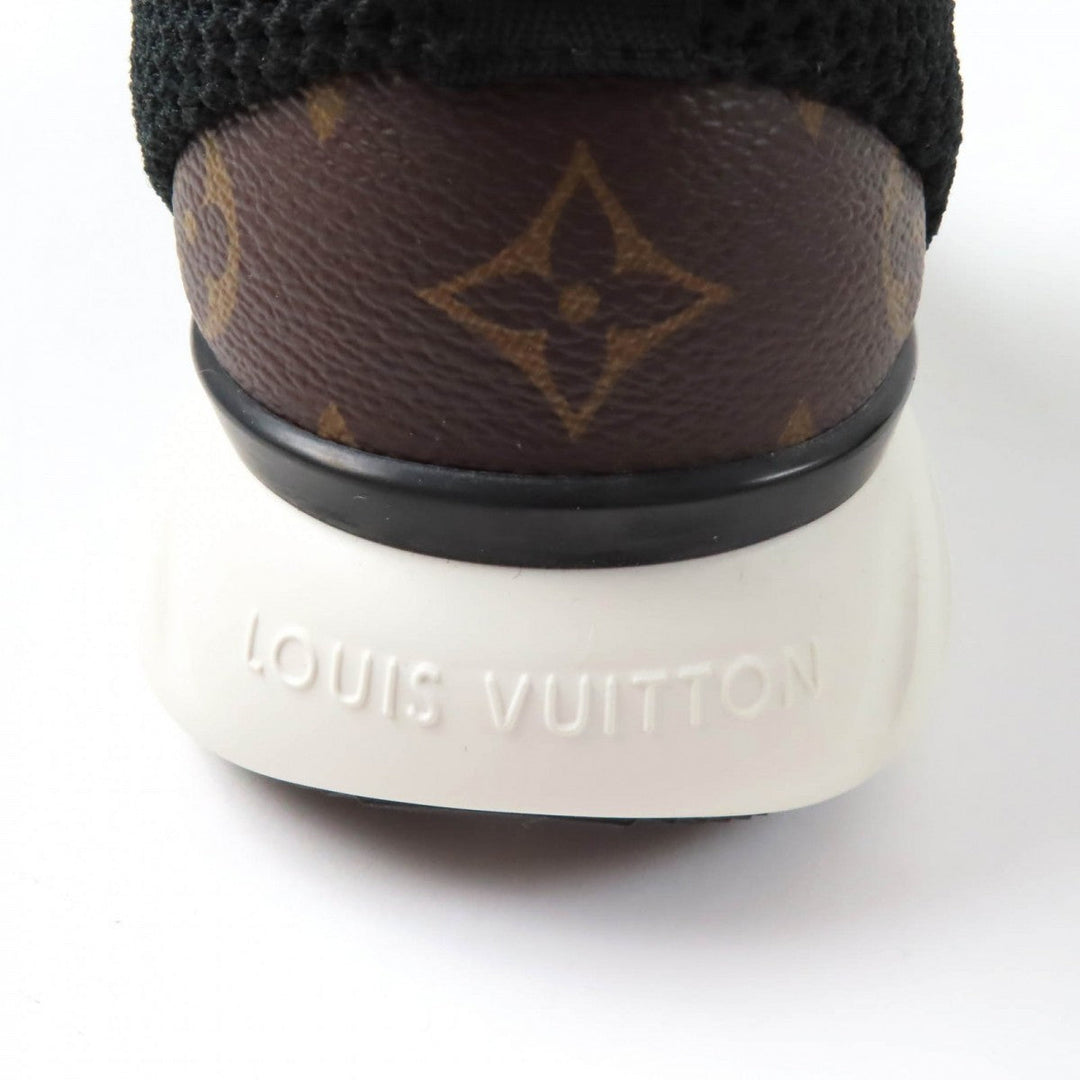 LOUIS VUITTON sneakers Monogram canvas, mesh black Fastlane line mens 6 Used Authentic