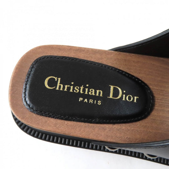 Christian Dior Sandals MD0222 Main: Leather black DIORQUAKE Women 37 Used Authentic