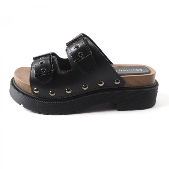 Christian Dior Sandals MD0222 Main: Leather black DIORQUAKE Women 37 Used Authentic