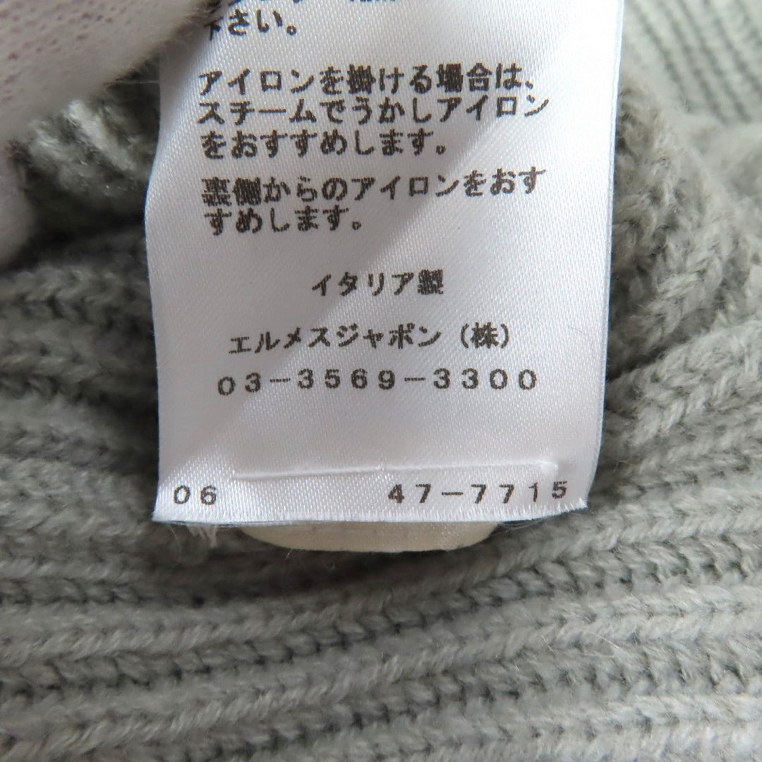 HERMES one piece Main: 80% wool, Main: 20% cashmere gray Women 36 Used Authentic