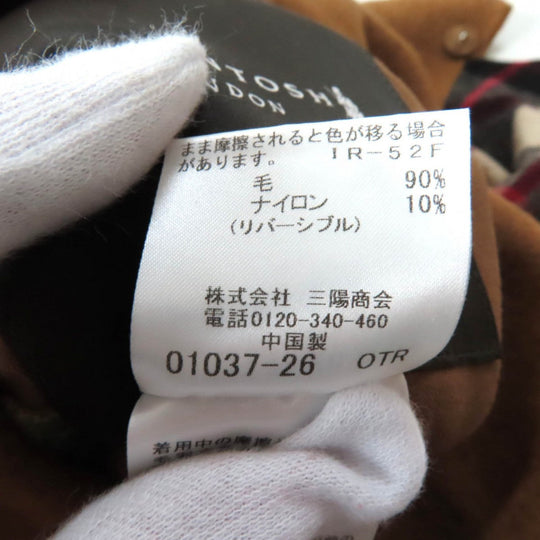 MACKINTOSH LONDON Stainless collar coat G5B17-287-45 Main: 90% wool, Main: 10% nylon Multi/Brown Women 38 Used Authentic