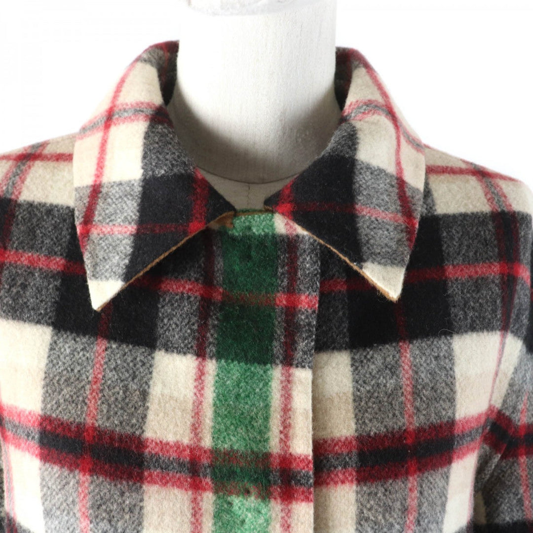 MACKINTOSH LONDON Stainless collar coat G5B17-287-45 Main: 90% wool, Main: 10% nylon Multi/Brown Women 38 Used Authentic