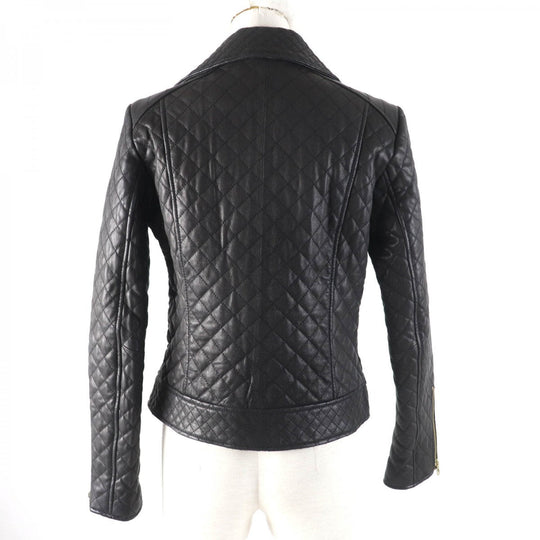 COLE HAAN Riders jacket Outer: goat leather, lining: 100% polyester, padding: 100% polyester black Women S Used Authentic