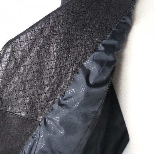 COLE HAAN Riders jacket Outer: goat leather, lining: 100% polyester, padding: 100% polyester black Women S Used Authentic