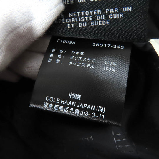 COLE HAAN Riders jacket Outer: goat leather, lining: 100% polyester, padding: 100% polyester black Women S Used Authentic