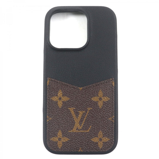 LOUIS VUITTON iPhone case M12551 Monogram canvas calf leather Black monogram Monogram bumper