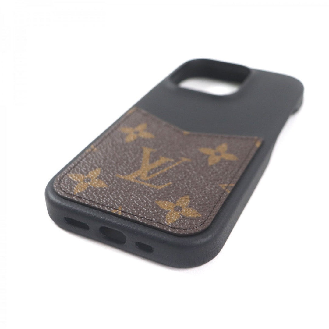 LOUIS VUITTON iPhone case M12551 Monogram canvas calf leather Black monogram Monogram bumper