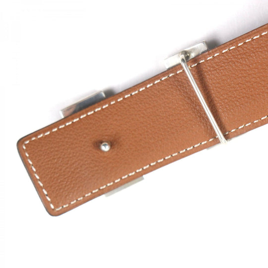 HERMES belt Main: Box calf, Main: Togo, Part: SV925 Black brown mens Used Authentic