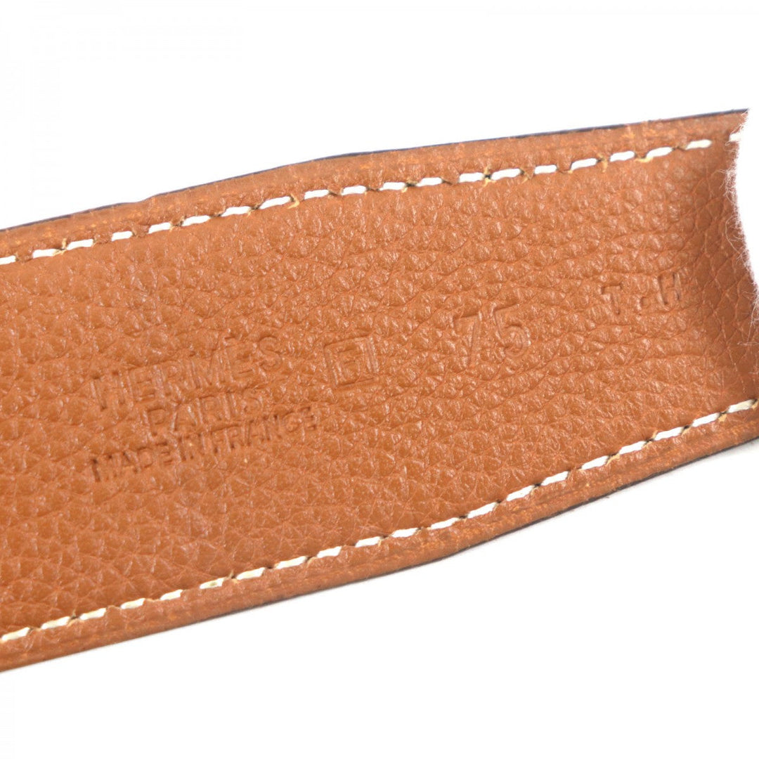 HERMES belt Main: Box calf, Main: Togo, Part: SV925 Black brown mens Used Authentic