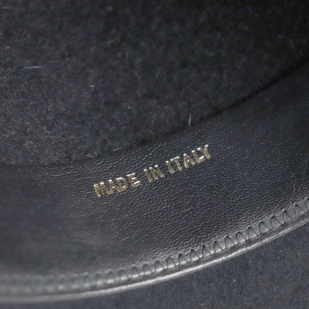 HERMES hat Main: 100% Lapin, Leather parts: Leather black mens Used Authentic