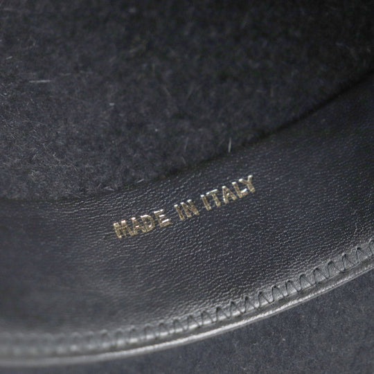 HERMES hat Main: 100% Lapin, Leather parts: Leather black mens Used Authentic