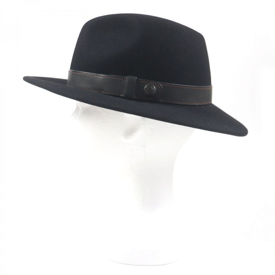 HERMES hat Main: 100% Lapin, Leather parts: Leather black mens Used Authentic