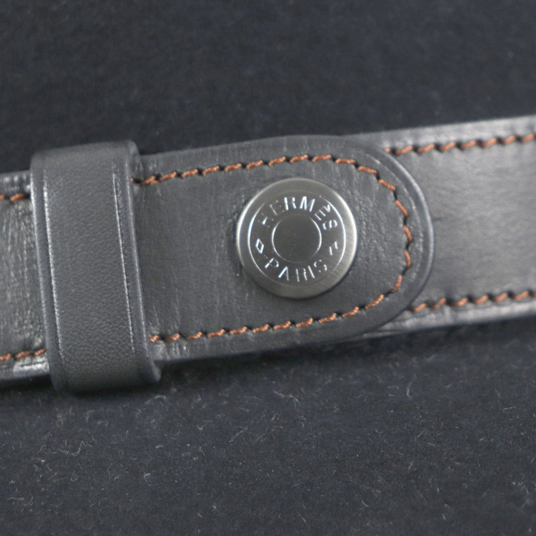 HERMES hat Main: 100% Lapin, Leather parts: Leather black mens Used Authentic
