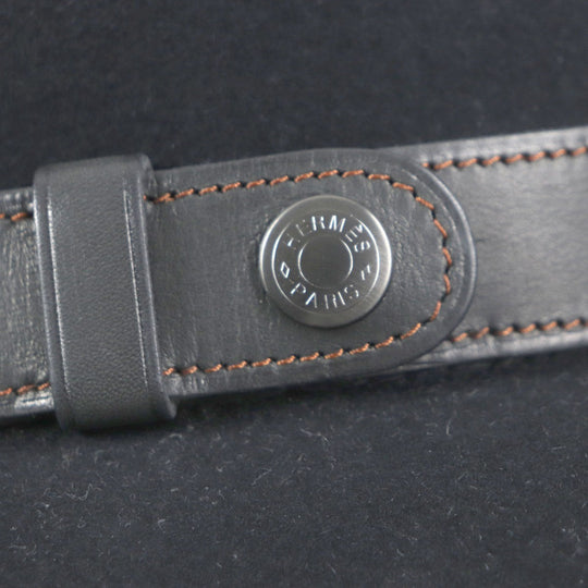 HERMES hat Main: 100% Lapin, Leather parts: Leather black mens Used Authentic
