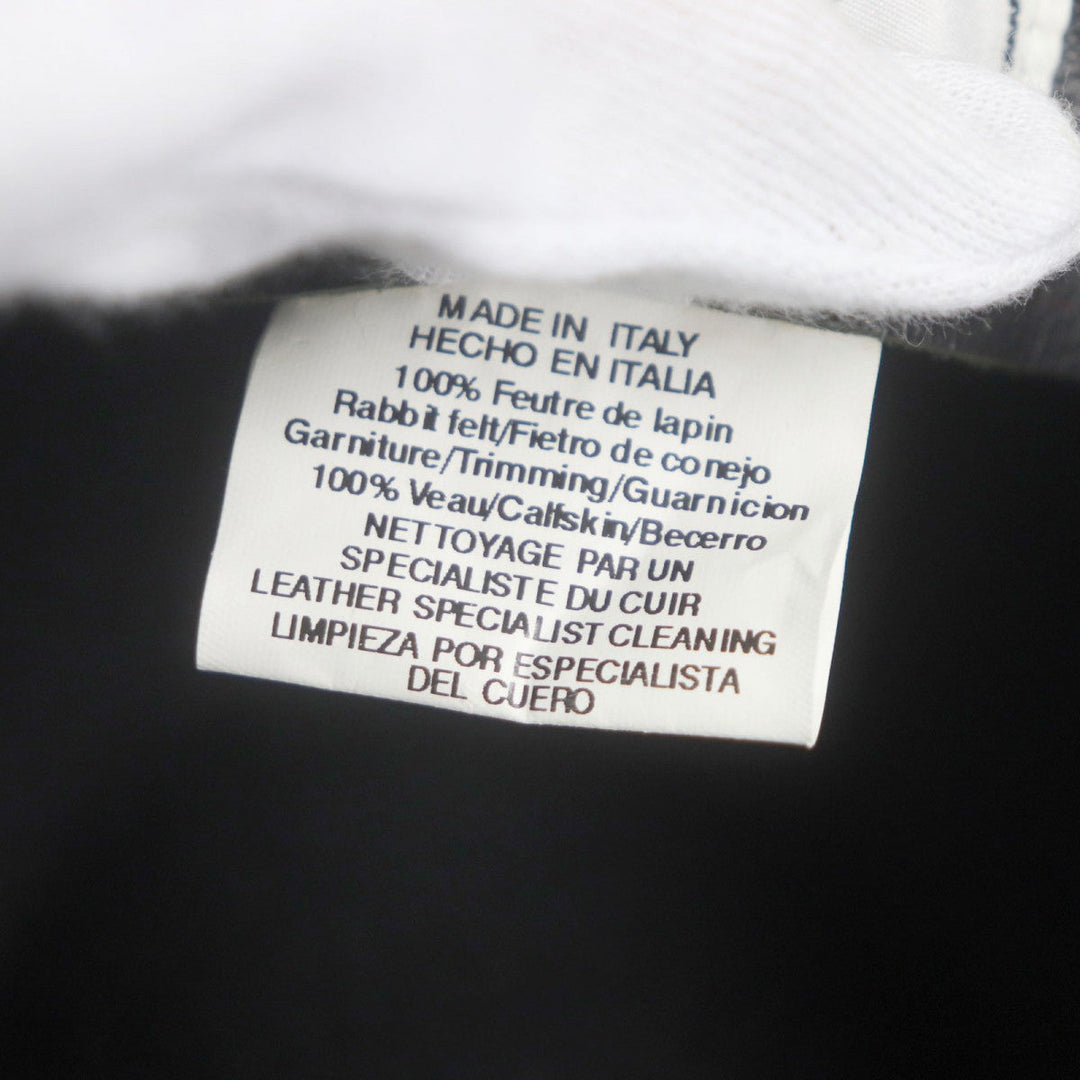 HERMES hat Main: 100% Lapin, Leather parts: Leather black mens Used Authentic
