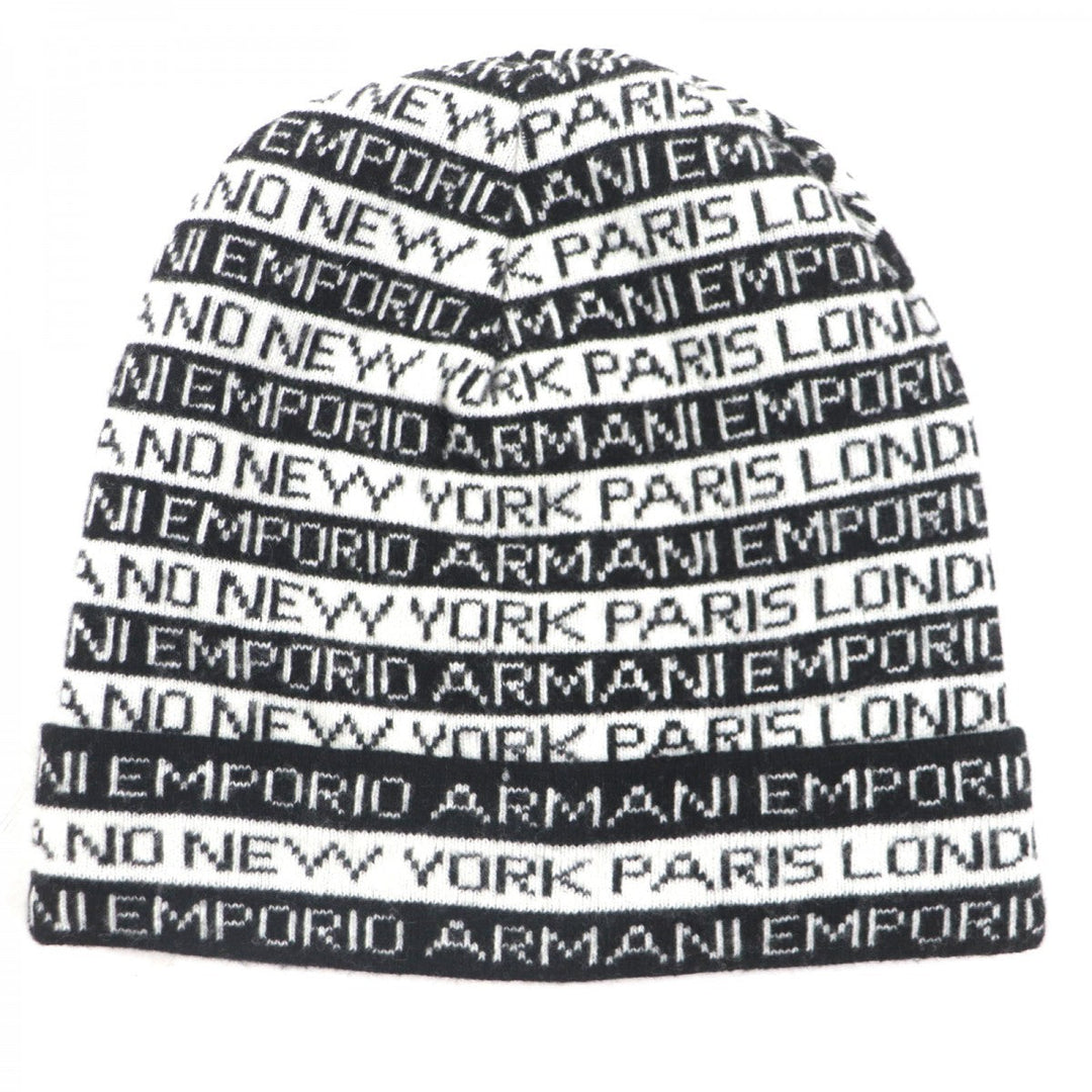 EMPORIO ARMANI Scarf Main: 50% wool, Main: 50% acrylic, Main: 35% polyester, Main: 30% wool White black gray mens Used Authentic