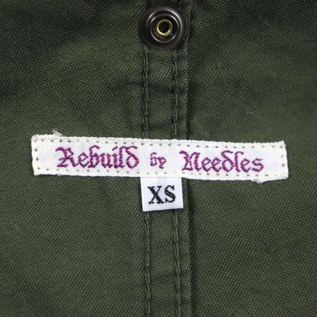 Rebuild by Needles Mod coat Main: 100% cotton, Part: 100% cotton khaki ARMY TENT BAL COLLAR COAT mens XS Used Authentic
