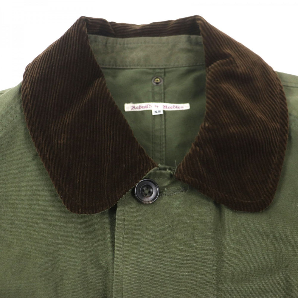 Rebuild by Needles Mod coat Main: 100% cotton, Part: 100% cotton khaki ARMY TENT BAL COLLAR COAT mens XS Used Authentic