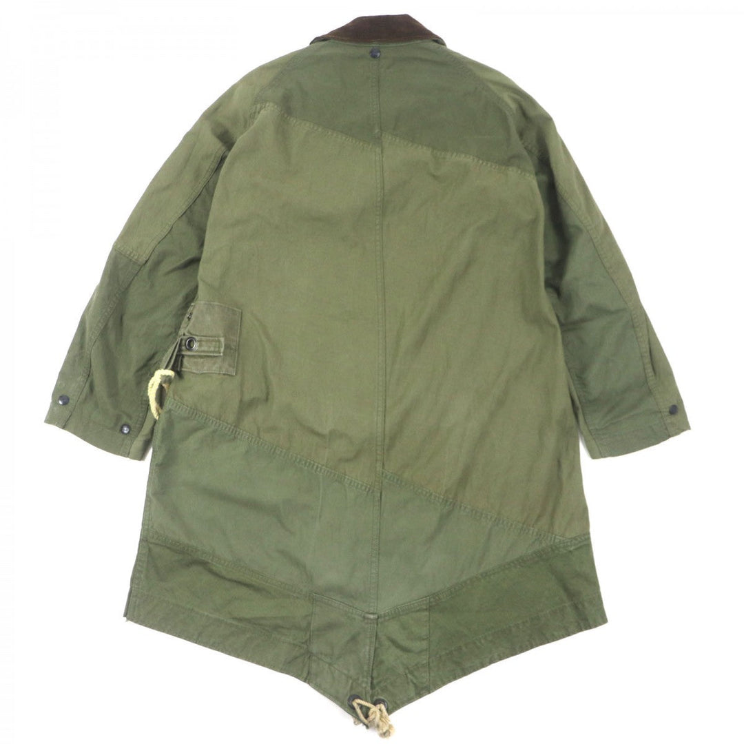 Rebuild by Needles Mod coat Main: 100% cotton, Part: 100% cotton khaki ARMY TENT BAL COLLAR COAT mens XS Used Authentic