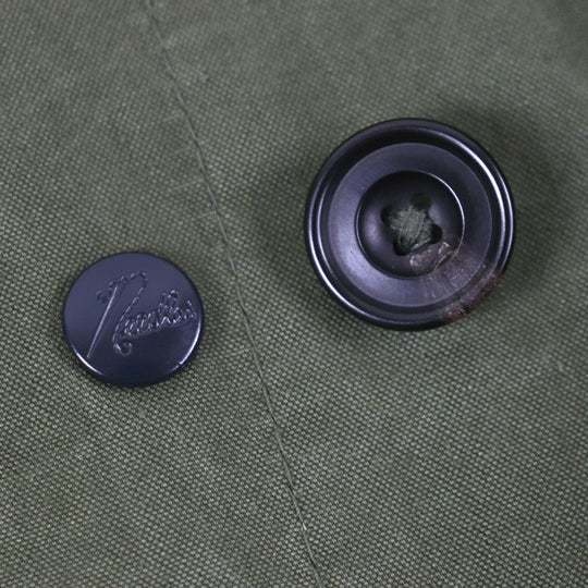 Rebuild by Needles Mod coat Main: 100% cotton, Part: 100% cotton khaki ARMY TENT BAL COLLAR COAT mens XS Used Authentic