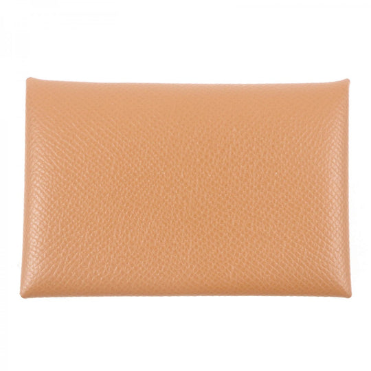 HERMES Coin case Main�FEpsom caramel Calvi mens(Unisex) Used Authentic