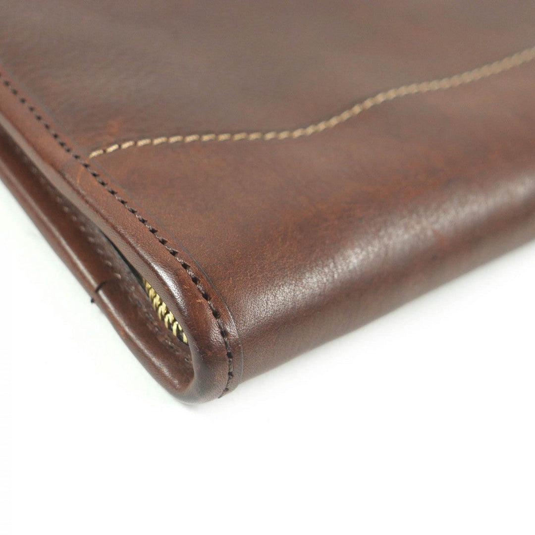 Tsuchiya bag Clutch bag leather Brown