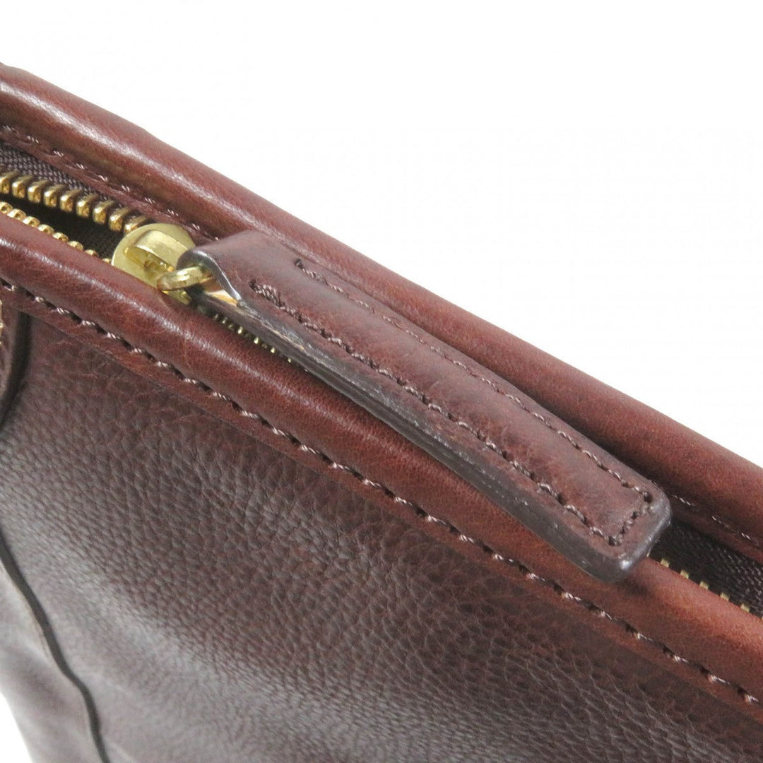 Tsuchiya bag Clutch bag leather Brown
